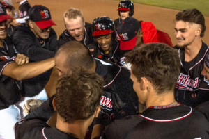 RedHawks even series with walk-off win over Railroaders